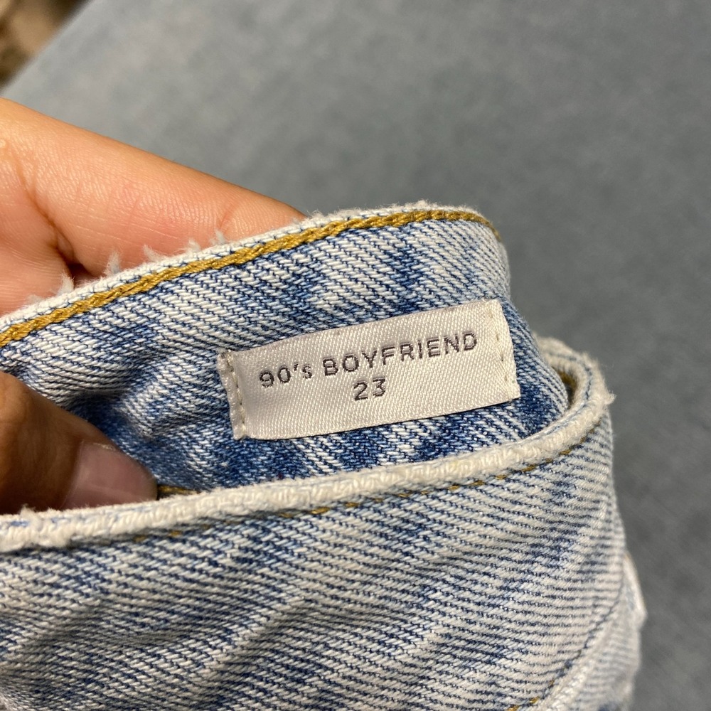 Pacsun 90s Boyfriend Jeans Womens 23 Blue Light Wash Distressed Straight Leg - Picture 12 of 16